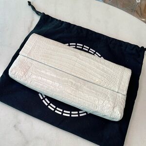 Nancy Gonzalez Crocodile Envelope Flap Clutch